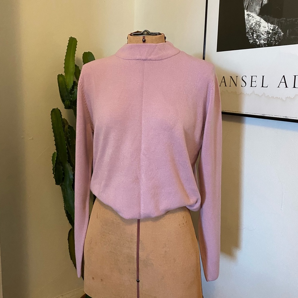 Vintage Lilac Pastel Knit Sweater Size S | Soft Girl Coquette Aesthetic